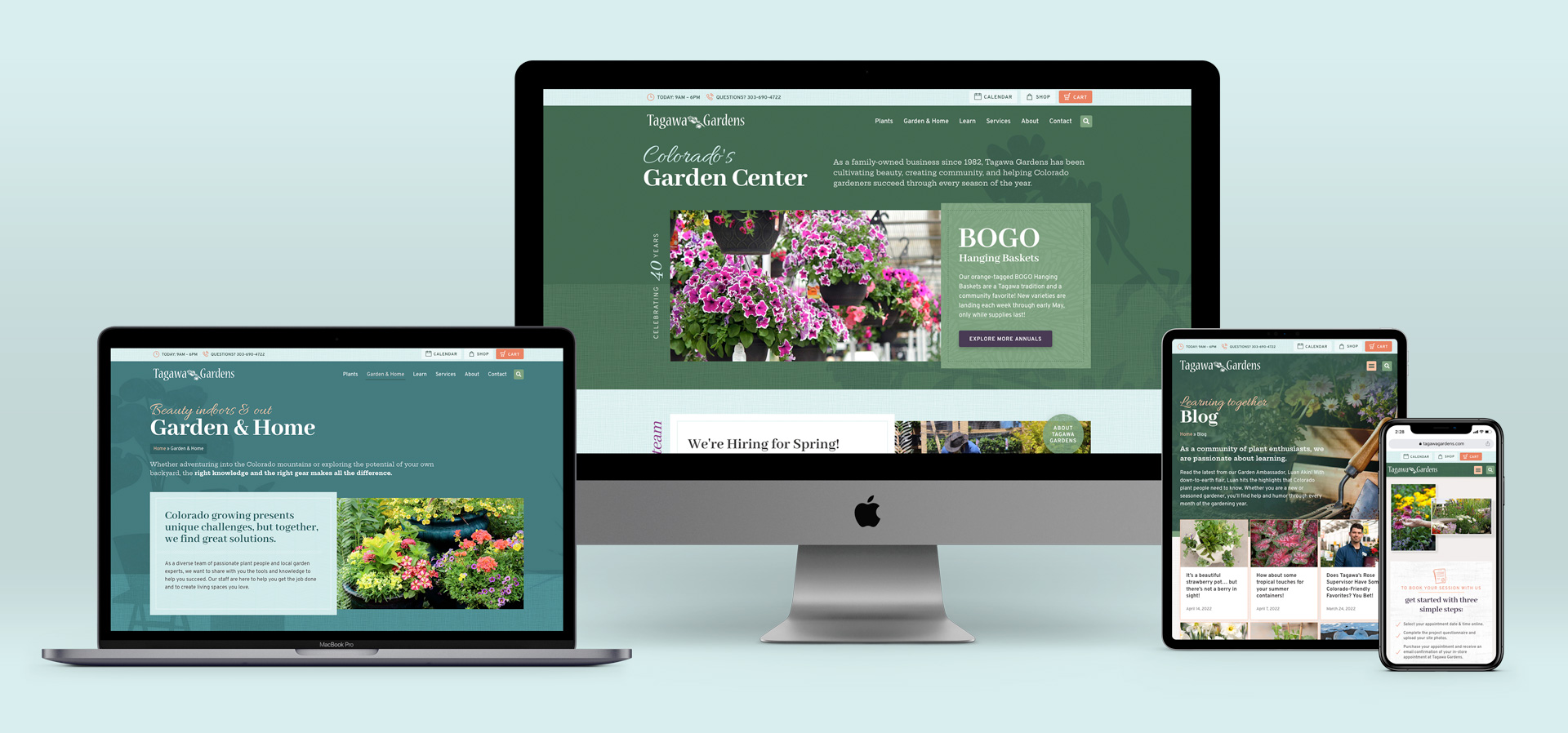 Tagawa Gardens website design and build